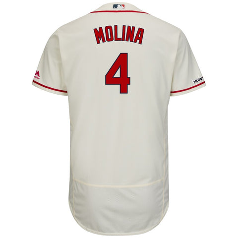 Image of Men's St. Louis Cardinals Yadier Molina Majestic Road Authentic Collection Flex Base Player Jersey