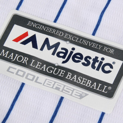 Image of Men's Chicago Cubs Majestic White/Royal Cool Base Custom Player Jersey