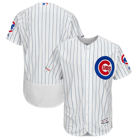 Image of Men's Chicago Cubs Majestic Home White Royal Flex Base Authentic Collection Team Jersey