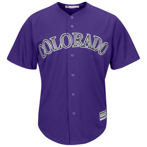 Men's Colorado Rockies Majestic Purple Alternate Official Cool Base Team Replica Jersey