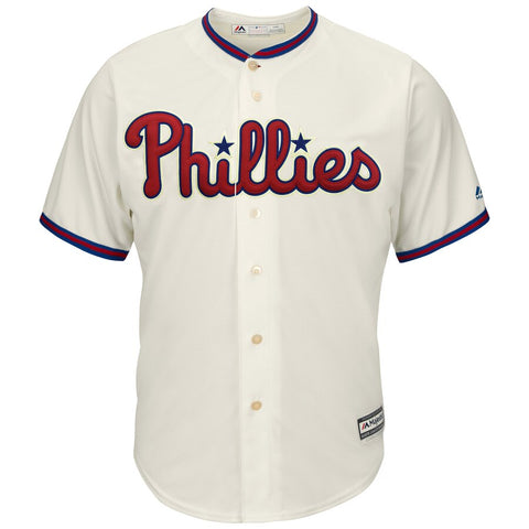 Image of Men's Philadelphia Phillies Rhys Hoskins Majestic Official Cool Base Player Jersey