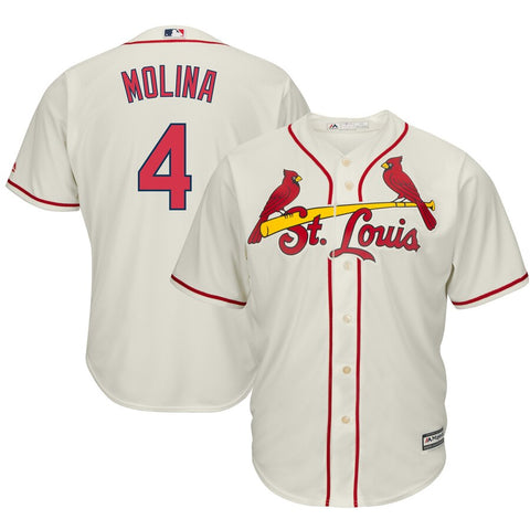 Image of Men's St. Louis Cardinals Yadier Molina Majestic Alternate Cool Base Player Jersey