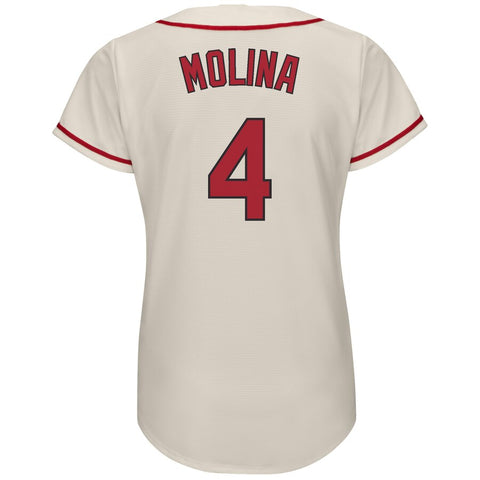 Image of Women's St. Louis Cardinals Yadier Molina Majestic Alternate Cool Base Player Jersey