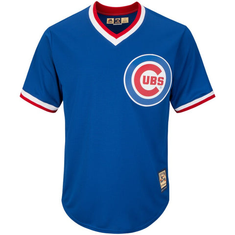 Image of Men's Chicago Cubs Majestic Alternate Royal Cooperstown Collection Cool Base Replica Team Jersey