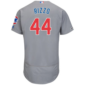 Men's Chicago Cubs Anthony Rizzo Majestic Road Gray Flex Base Collection Player Jersey