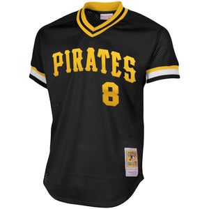 Men's Pittsburgh Pirates Willie Stargell Mitchell & Ness Black Cooperstown Collection Big & Tall Mesh Batting Practice Jersey