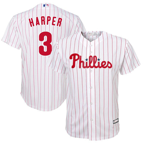 Image of Bryce Harper Philadelphia Phillies Majestic Youth Replica Player Jersey