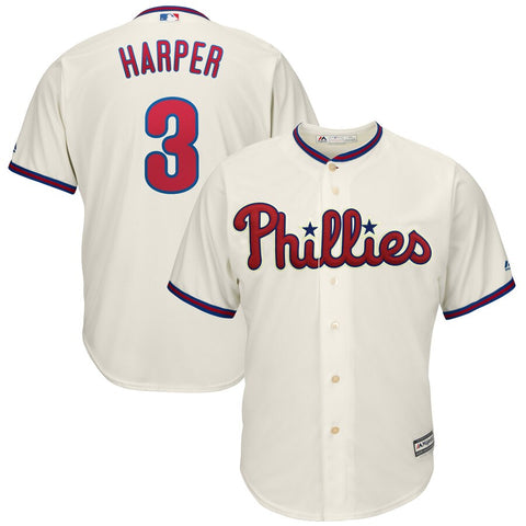 Image of Men's Philadelphia Phillies Bryce Harper Majestic Official Cool Base Player Jersey