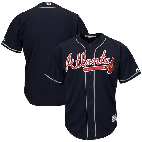 Image of Atlanta Braves Majestic Navy 2019 Alternate Official Cool Base Team Jersey