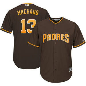 Men's Manny Machado San Diego Padres Authentic White /Brown Home Jersey