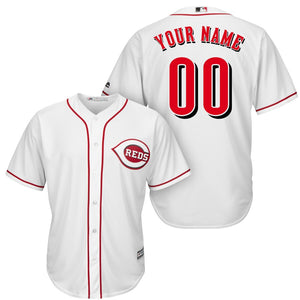 Men's Cincinnati Reds Majestic White Cool Base Custom Jersey