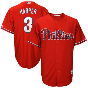 Men's Philadelphia Phillies Bryce Harper Majestic Official Cool Base Player Jersey