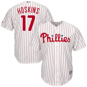 Men's Philadelphia Phillies Rhys Hoskins Majestic Official Cool Base Player Jersey