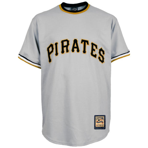 Image of Men's Pittsburgh Pirates Majestic Gray Road Cooperstown Cool Base Team Jersey