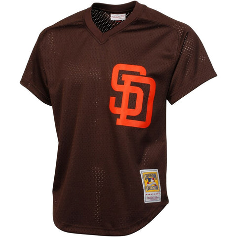 Image of Men's San Diego Padres Tony Gwynn Mitchell & Ness Cooperstown Mesh Batting Practice Jersey