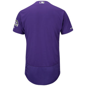 Men's Colorado Rockies Majestic Purple Alternate Collection Flex Base Team Jersey