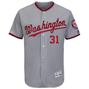 Men's Washington Nationals Max Scherzer Majestic Road Authentic Collection Flex Base Player Jersey