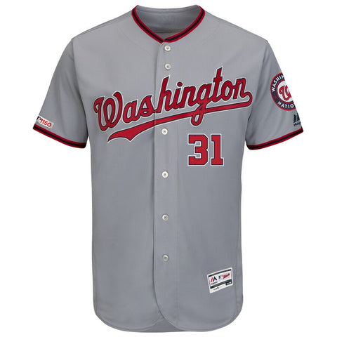 Image of Men's Washington Nationals Max Scherzer Majestic Road Authentic Collection Flex Base Player Jersey