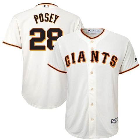 Image of Youth San Francisco Giants Buster Posey Cream Alternate Cool Base Player Jersey