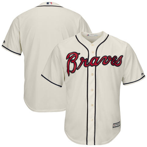 Image of Atlanta Braves Majestic Cream 2019 Alternate Cool Base Team Jersey