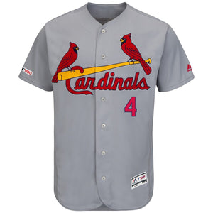 Men's St. Louis Cardinals Yadier Molina Majestic Road Authentic Collection Flex Base Player Jersey