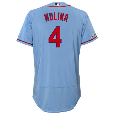 Image of Men's St. Louis Cardinals Yadier Molina Majestic Road Authentic Collection Flex Base Player Jersey