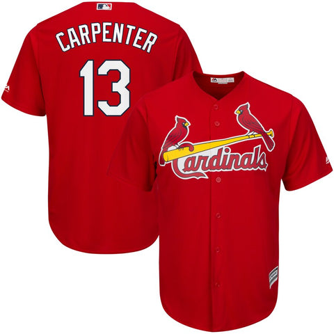 Image of Men's St. Louis Cardinals Matt Carpenter Majestic Cool Base Player Jersey