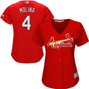 Women's St. Louis Cardinals Yadier Molina Majestic Alternate Cool Base Player Jersey