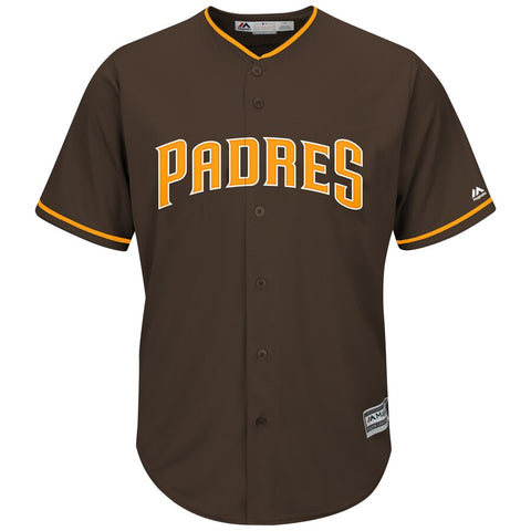 Image of Youth San Diego Padres Manny Machado Majestic Brown Official Cool Base Player Jersey