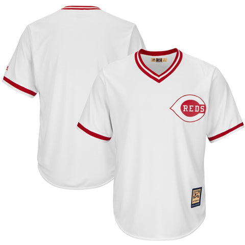 Image of Men's Cincinnati Reds Majestic White Home Cooperstown Cool Base Team Jersey