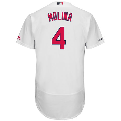 Image of Men's St. Louis Cardinals Yadier Molina Majestic Road Authentic Collection Flex Base Player Jersey