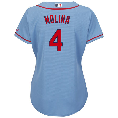 Image of Women's St. Louis Cardinals Yadier Molina Majestic Alternate Cool Base Player Jersey