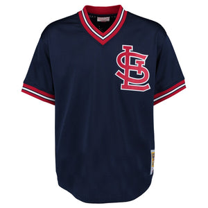 Men's St. Louis Cardinals Ozzie Smith Mitchell & Ness Cooperstown Mesh Batting Practice Jersey