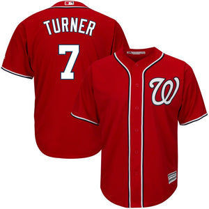 Men's Washington Nationals Trea Turner Majestic Alternate Official Cool Base Player Jersey