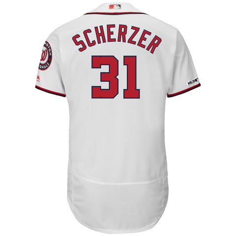 Image of Men's Washington Nationals Max Scherzer Majestic Road Authentic Collection Flex Base Player Jersey