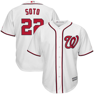 Men's Washington Nationals Juan Soto Majestic White Home Official Cool Base Player Jersey