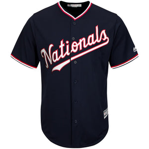 Men's Washington Nationals Max Scherzer Majestic Navy Alternate Official Cool Base Replica Player Jersey