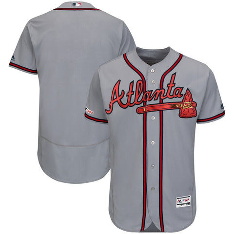 Image of Atlanta Braves Majestic Gray 2019 Alternate Flex Base Team Jersey