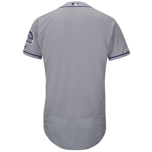 Men's Colorado Rockies Majestic Gray Alternate Flex Base Collection Custom Jersey