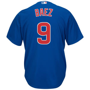 Men's Chicago Cubs Javier Baez Majestic Alternate Royal Official Cool Base Player Jersey