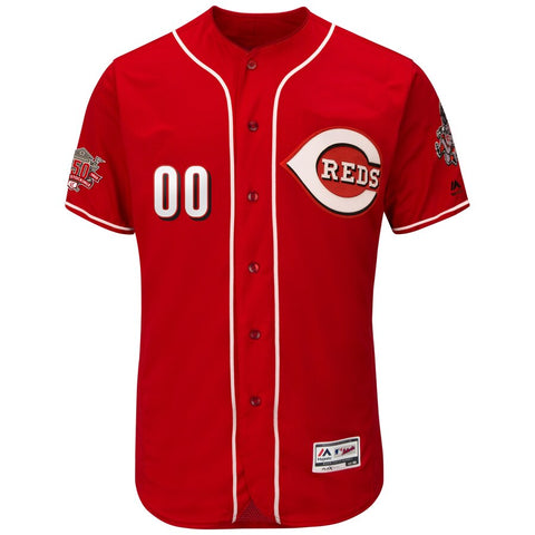 Image of Men's Cincinnati Reds Majestic Scarlet Alternate Collection Flex Base Custom Jersey