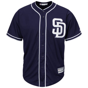 Men's San Diego Padres Majestic Alternate Navy Big & Tall Cool Base Replica Team Jersey