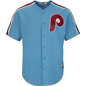 Men's Philadelphia Phillies Mike Schmidt Majestic Light Blue Cooperstown Player Cool Base Jersey