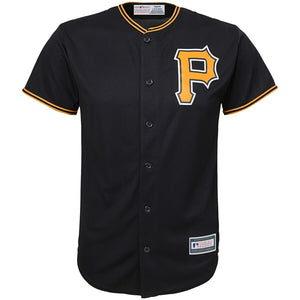 Youth Pittsburgh Pirates Roberto Clemente Majestic Black Alternate Replica Player Jersey