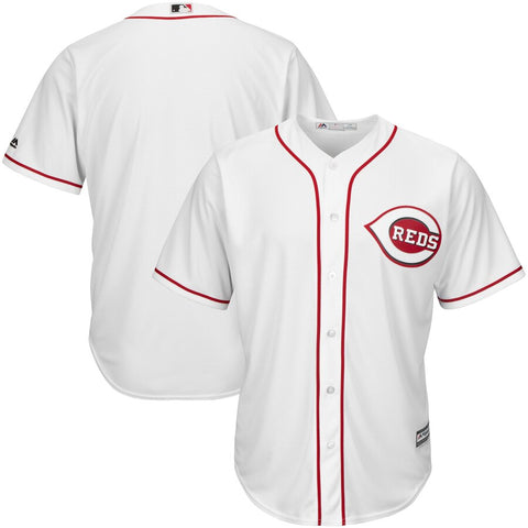 Image of Men's Cincinnati Reds Majestic White Cool Base Custom Jersey