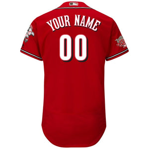 Men's Cincinnati Reds Majestic Scarlet Los Rojos Alternate Collection Custom Jersey