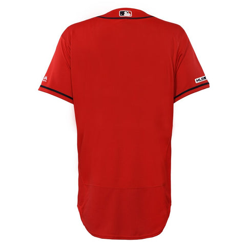 Image of Atlanta Braves Majestic Scarlet 2019 Alternate Flex Base Team Jersey